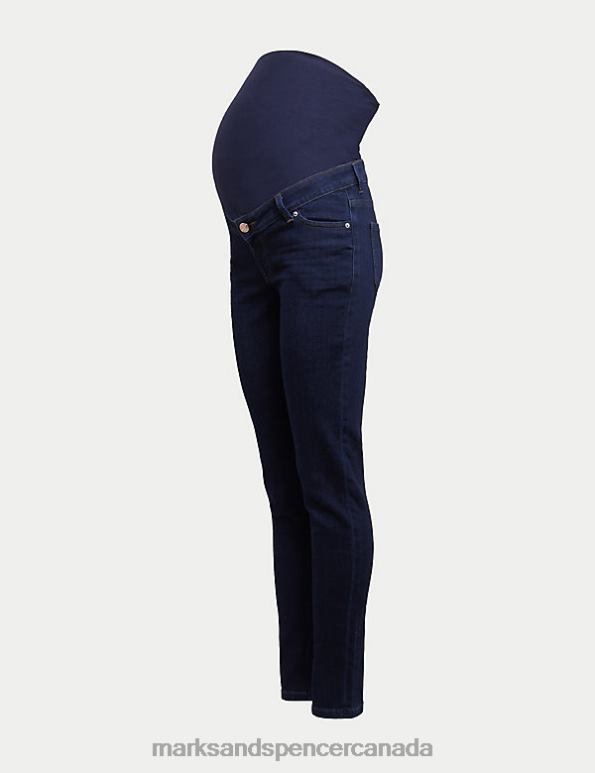 Marks and Spencer Canada - Women Indigo Clothing Marks & Spencer Maternity Ivy Over Bump Skinny Jeans 20VTD3162