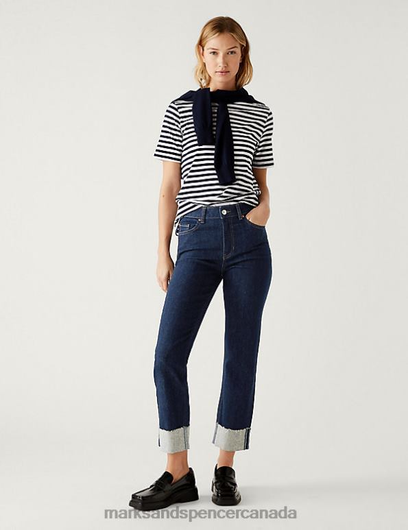 Women Indigo Clothing Marks & Spencer Slim Fit Ankle Grazer Jeans 20VTD1676 - Marks and Spencer outlet