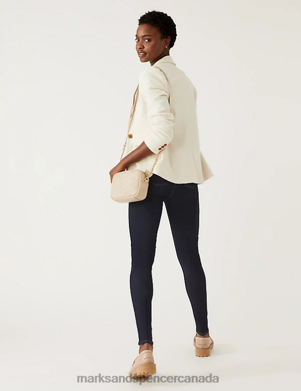 Marks and Spencer Canada - Women Indigo Mix Clothing Marks & Spencer Ivy Supersoft High Waisted Skinny Jeans 20VTD784