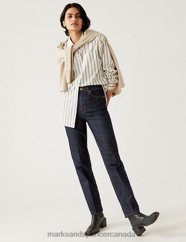 Marks and Spencer sale - Women Indigo Mix Clothing Marks & Spencer Sienna High Waisted Smart Jeans 20VTD1200