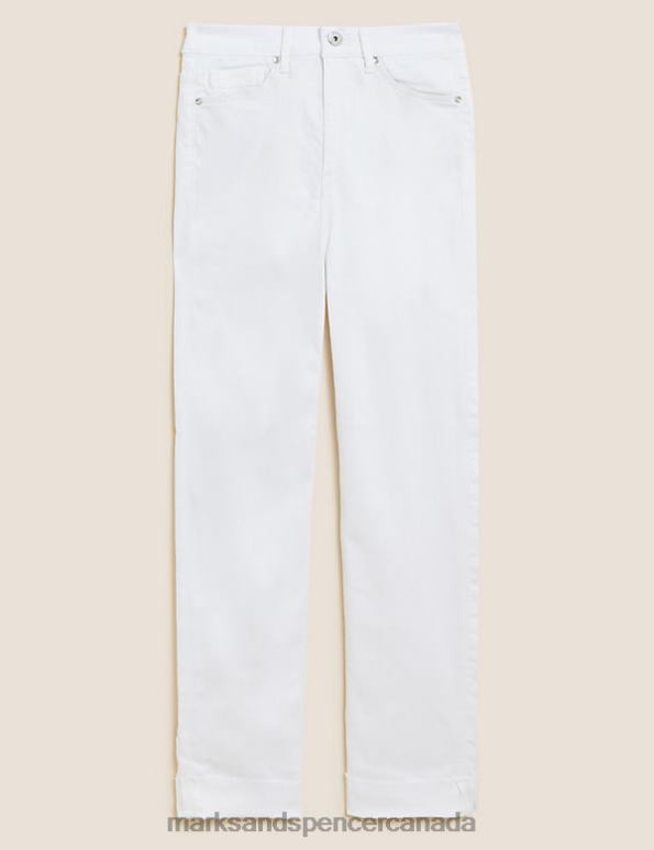 Marks and Spencer sale - Women Soft White Clothing Marks & Spencer Harper Supersoft Cigarette Jeans 20VTD3089