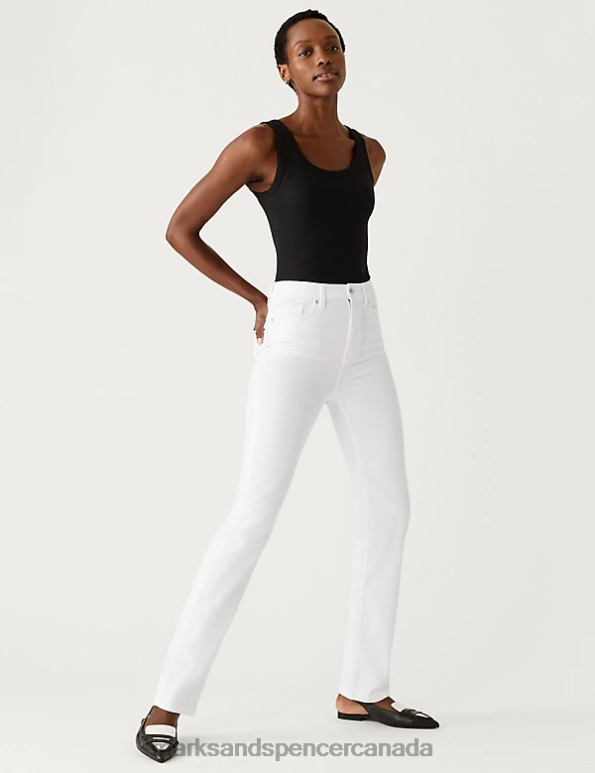 Marks and Spencer near me - Women Soft White Clothing Marks & Spencer Sienna Supersoft Straight Leg Jeans 20VTD1034