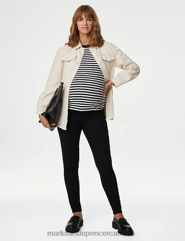 Marks and Spencer Canada - Women Black Clothing Marks & Spencer Maternity Over Bump Jeggings 20VTD2292