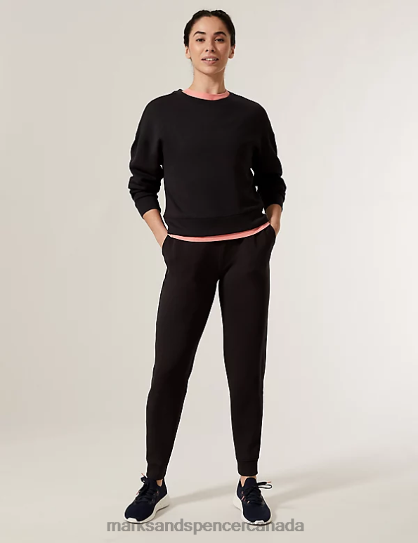 Women Carbon Clothing Marks & Spencer Cuffed High Waisted Tapered Joggers 20VTD3438 - Marks and Spencer Canada locations