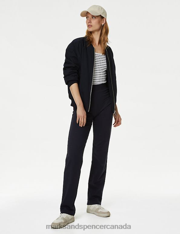 Marks and Spencer sale - Women Navy Clothing Marks & Spencer Cotton Rich Straight Leg Joggers 20VTD942