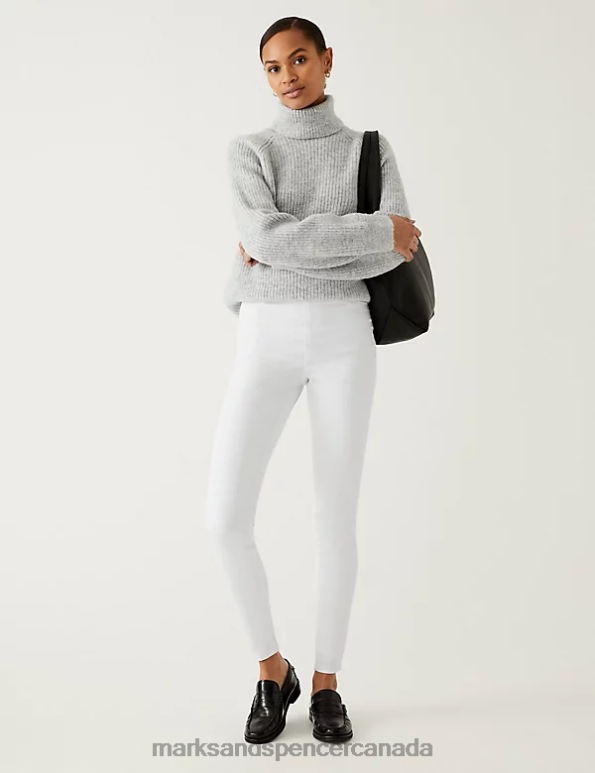 Marks and Spencer near me - Women Soft White Clothing Marks & Spencer High Waisted Jeggings 20VTD61