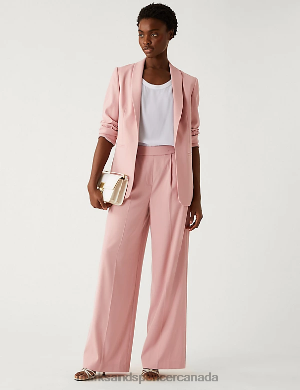 Marks and Spencer sale - Women Antique Rose Clothing Marks & Spencer Satin Twill Wide Leg Trousers 20VTD2698