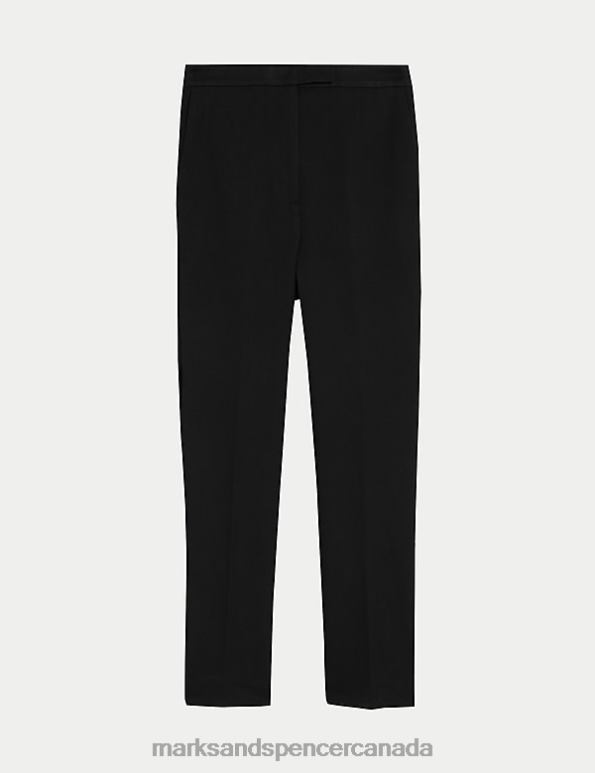 Marks and Spencer Canada - Women Black Clothing Marks & Spencer Slim Fit Ankle Grazer Trousers 20VTD1897