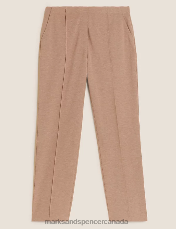 Marks and Spencer near me - Women Neutral Clothing Marks & Spencer Jersey Straight Leg Trousers 20VTD3316