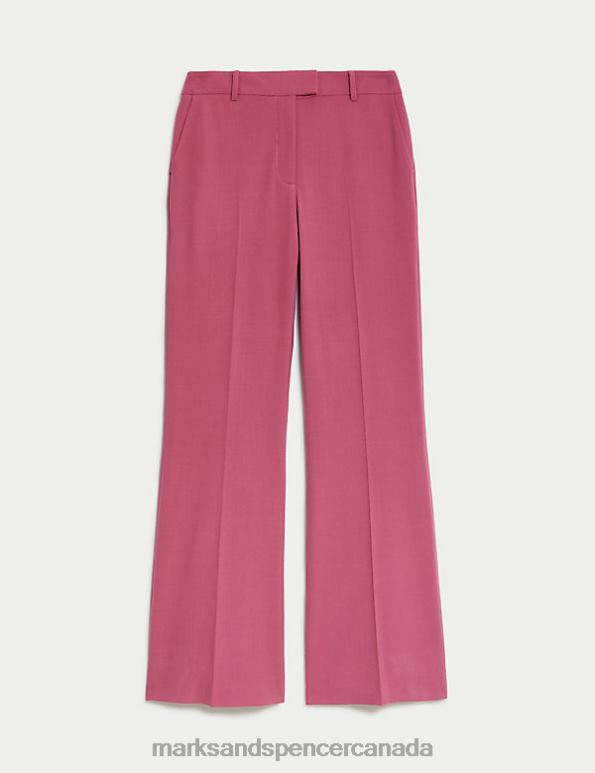 Marks and Spencer sale - Women Pink Clothing Marks & Spencer Wool Blend Bootcut Trousers 20VTD2962