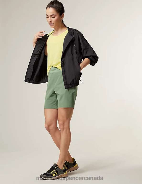 Marks and Spencer near me - Women Bright Sage Clothing Marks & Spencer Stormwear Relaxed Trekking Shorts 20VTD3140