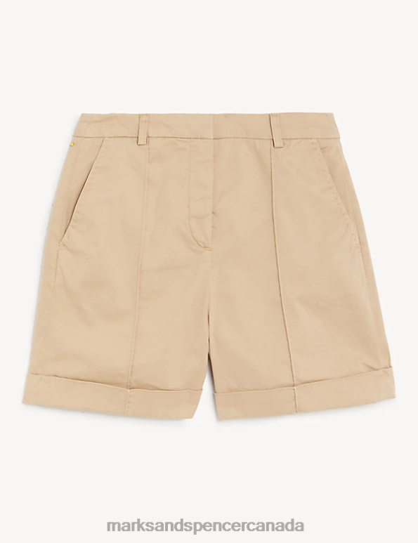 Women Stone Clothing Marks & Spencer Cotton Rich Chino Shorts 20VTD3098 - Marks and Spencer Canada locations