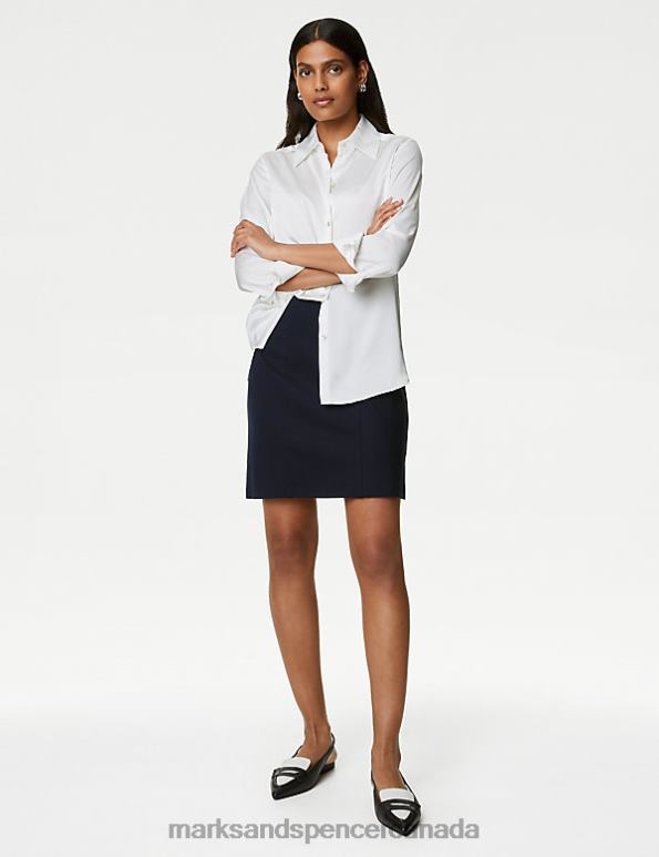 Women Dark Navy Clothing Marks & Spencer Jersey Mini A-Line Skirt 20VTD3143 - Marks and Spencer Canada locations