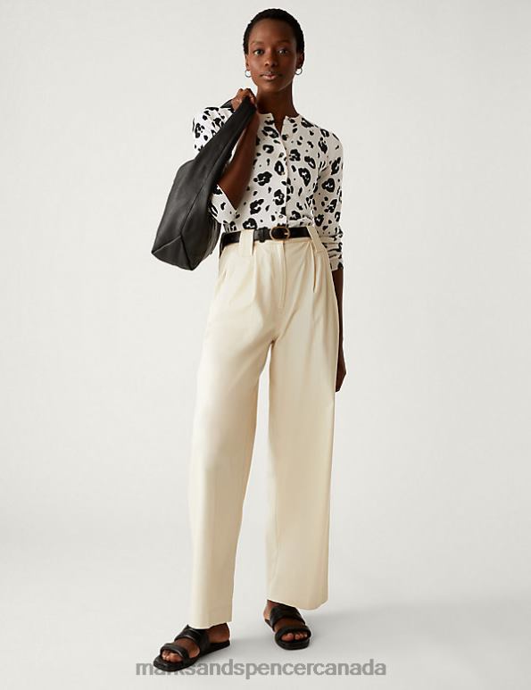 Marks and Spencer near me - Women Ivory Mix Clothing Marks & Spencer Animal Print Button Through Cardigan 20VTD1432