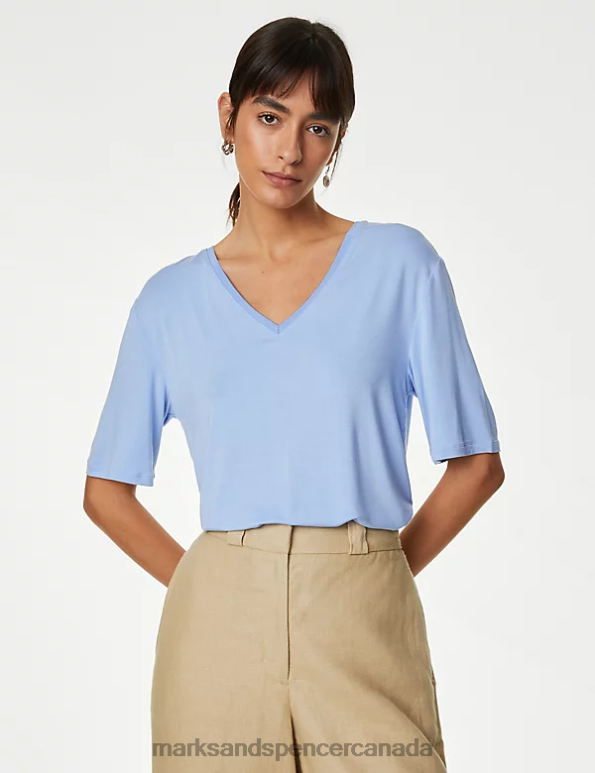 Women Chambray Clothing Marks & Spencer Jersey T-Shirt 20VTD1170 - Marks and Spencer online