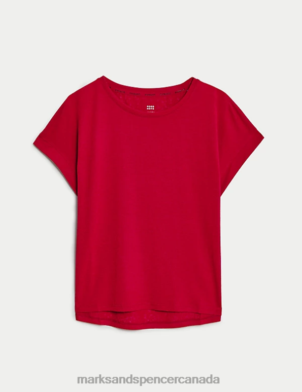 Marks and Spencer sale - Women Lipstick Clothing Marks & Spencer Lightweight Scoop Neck Relaxed T-Shirt 20VTD3009