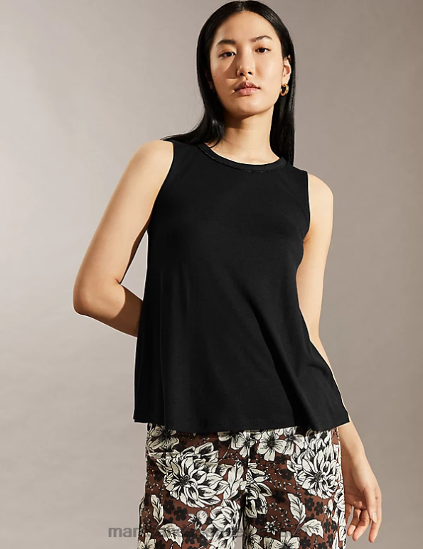 Women Black Clothing Marks & Spencer Regular Fit Vest Top 20VTD3357 - Marks and Spencer Canada locations