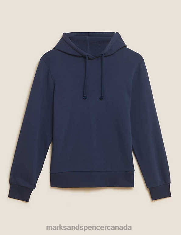 Women Navy Clothing Marks & Spencer The Cotton Rich Hoodie 20VTD2991 - Marks and Spencer online