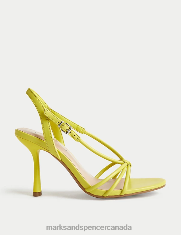 Women Lime Footwear Marks & Spencer Buckle Strappy Stiletto Heel Sandals 20VTD1604 - Marks and Spencer Canada locations