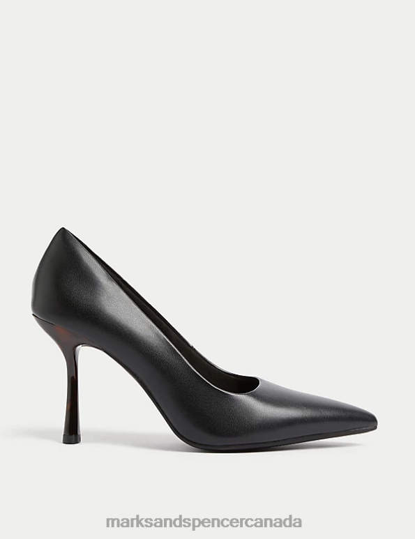 Women Black Footwear Marks & Spencer Statement Pointed Court Shoes 20VTD743 - Marks and Spencer online