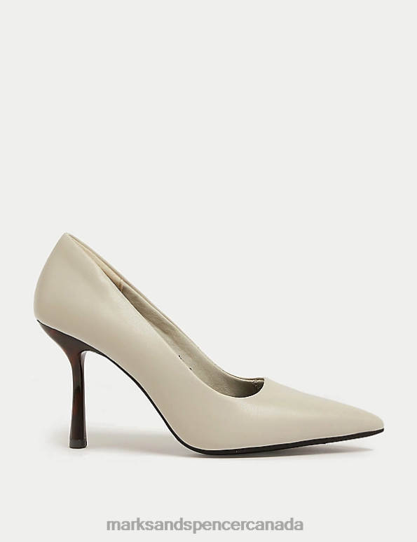 Marks and Spencer near me - Women Ivory Footwear Marks & Spencer Statement Pointed Court Shoes 20VTD381