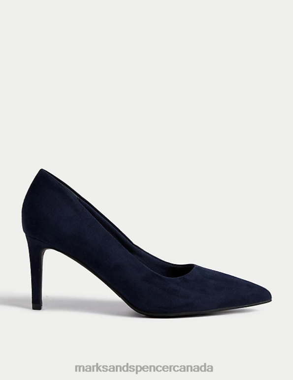 Marks and Spencer near me - Women Navy Footwear Marks & Spencer Slip On Stiletto Heel Pointed Court Shoes 20VTD1953