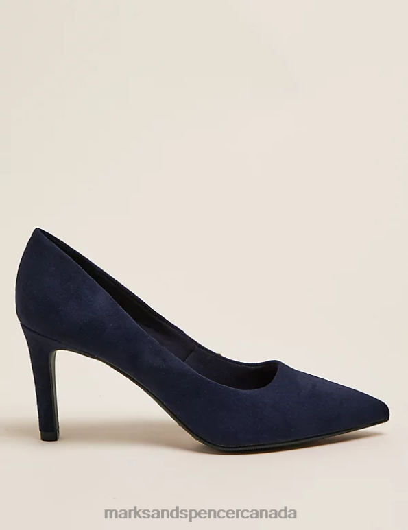 Marks and Spencer near me - Women Navy Footwear Marks & Spencer Stiletto Heel Pointed Court Shoes 20VTD2893