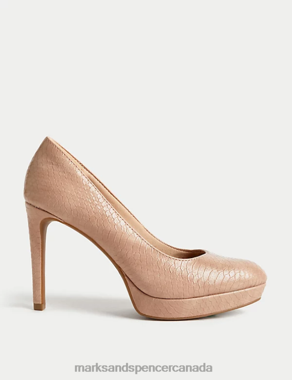 Women Opaline Footwear Marks & Spencer Croc Platform Stiletto Heel Court Shoes 20VTD1819 - Marks and Spencer online