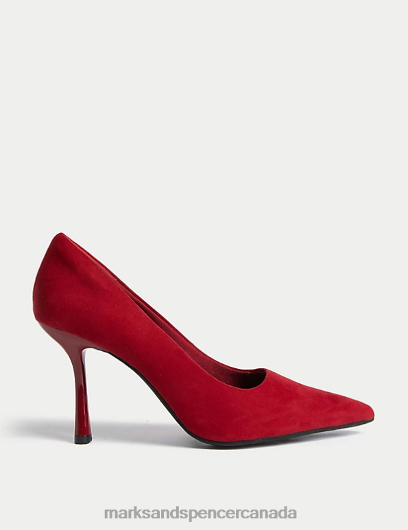 Women Red Footwear Marks & Spencer Statement Heel Court Shoes 20VTD2923 - Marks and Spencer online