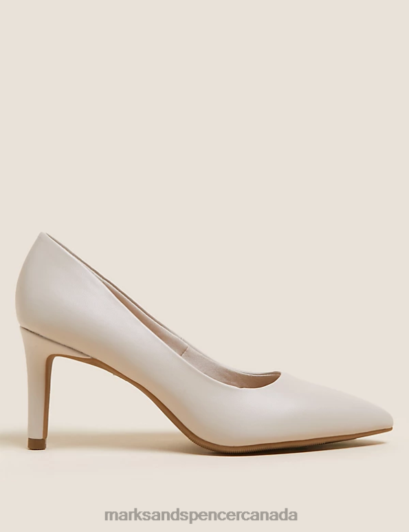 Women Soft Opaline Footwear Marks & Spencer Stiletto Heel Pointed Court Shoes 20VTD698 - Marks and Spencer outlet