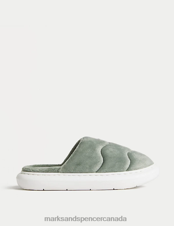 Women Green Footwear Marks & Spencer Mule Slippers 20VTD2738 - Marks and Spencer Canada locations