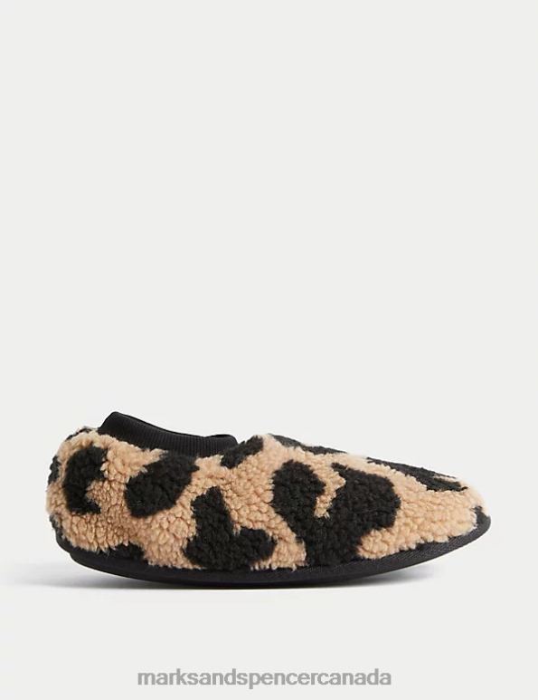 Marks and Spencer near me - Women Soft Brown Mix Footwear Marks & Spencer Borg Slippers 20VTD2843