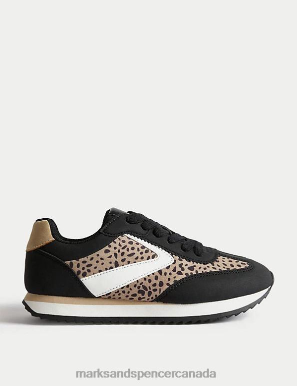 Marks and Spencer sale - Women Black Footwear Marks & Spencer Side Detail Trainers 20VTD1497