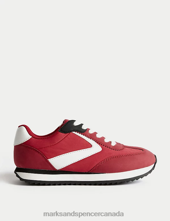 Women Red Footwear Marks & Spencer Side Detail Trainers 20VTD1167 - Marks and Spencer Canada locations