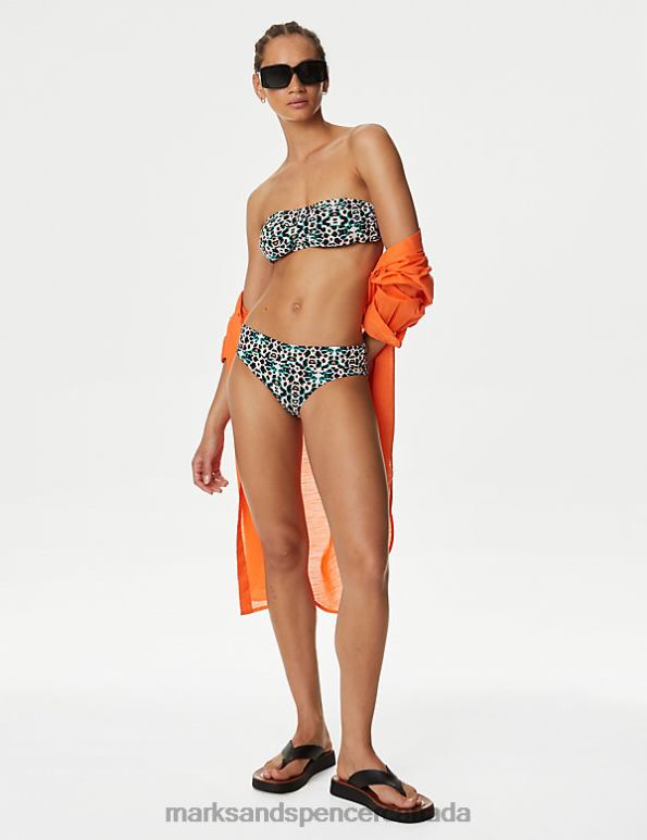 Marks and Spencer near me - Women Multi Swimwear & Beachwear Marks & Spencer Printed Roll Top Bikini Bottoms 20VTD3312